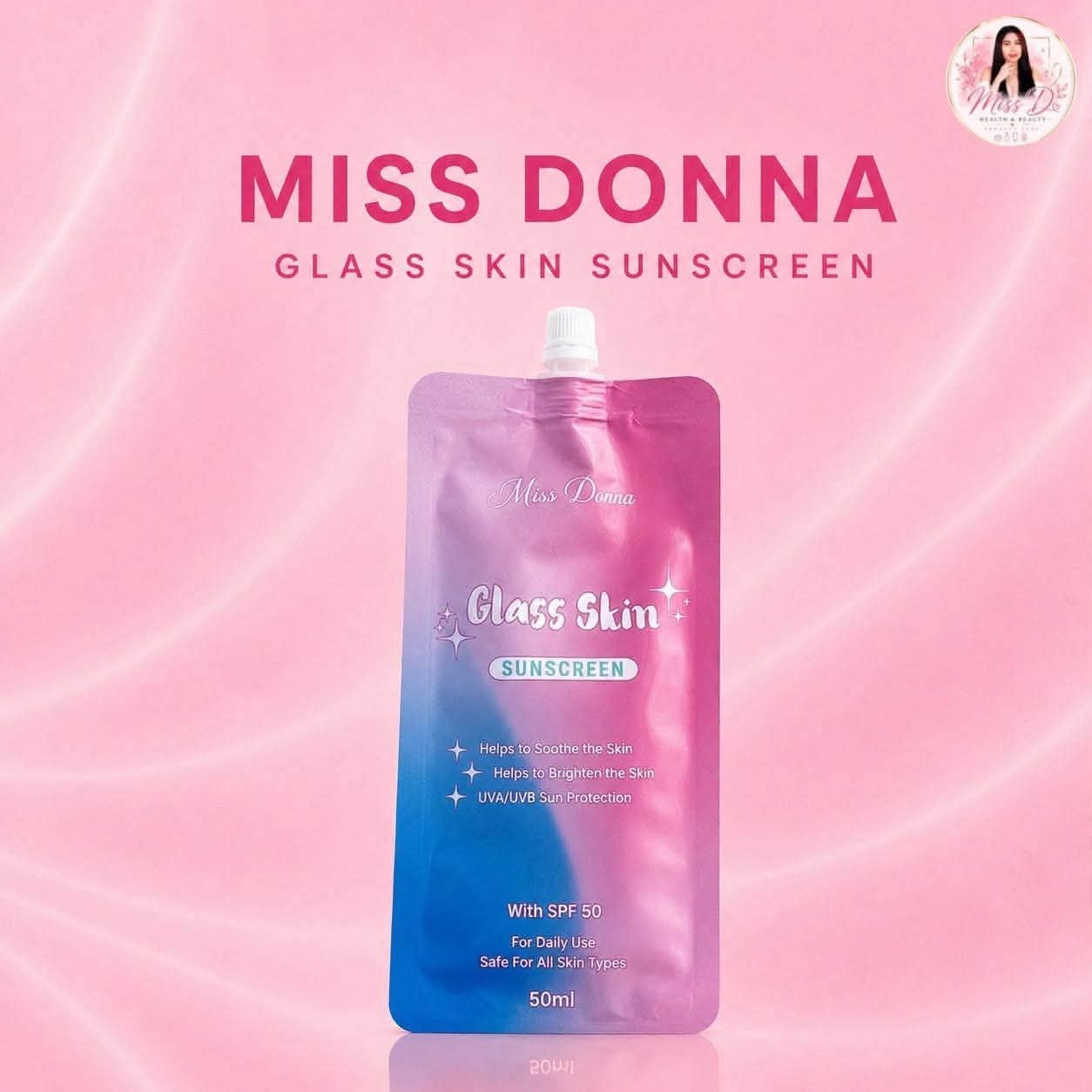 🌸 Miss Donna Glass Skin Sunscreen SPF 50